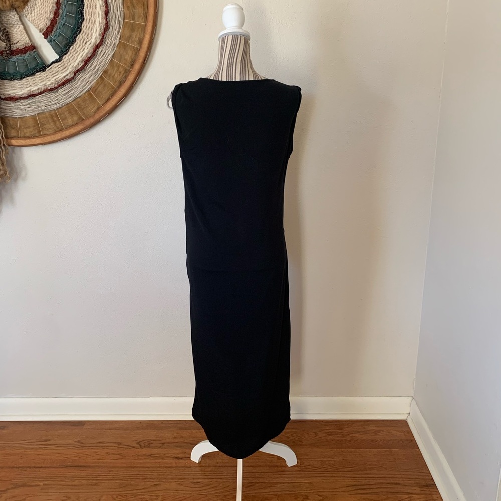 All Saints Black Dress Velvet Flowers Women’s Size 2 - Picture 8 of 11